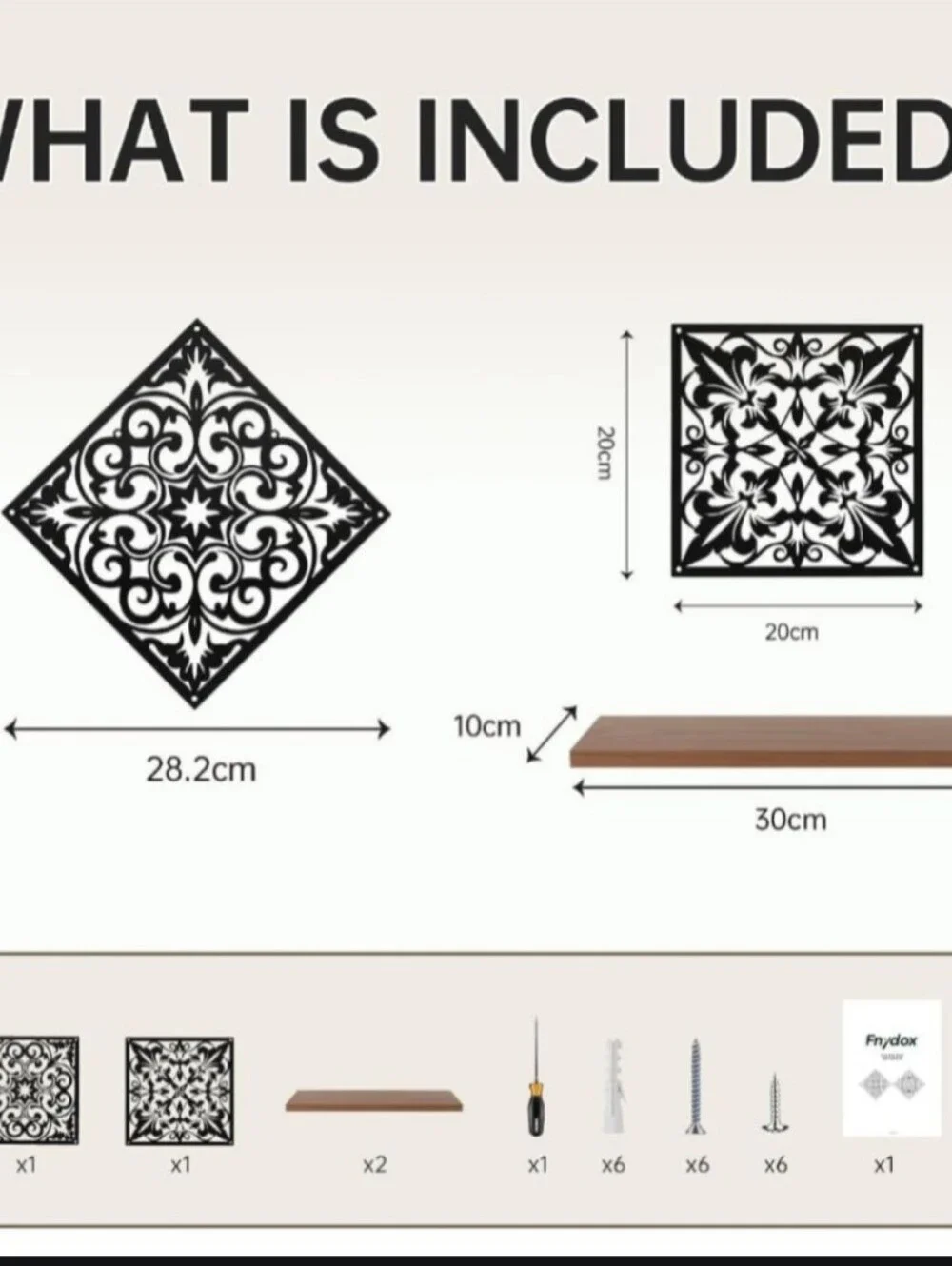 Black Ornate Metal Wall Panels - Decorative Home Wall Decor